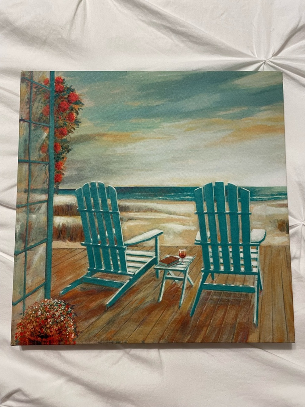 Coastal Blue Beach Chairs Canvas Art - Brand Unknown